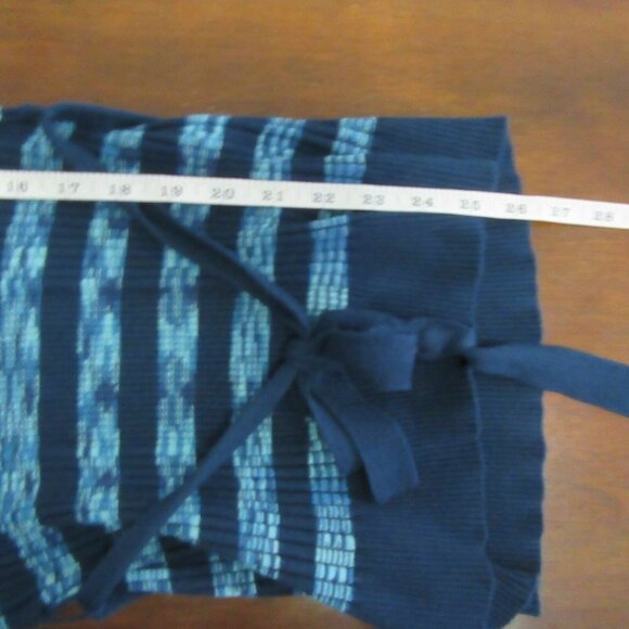 Carolyn Taylor Cowl Neck Blue Striped Sweater - Picture 9 of 10